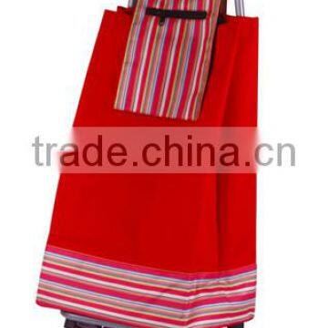 Microfiber Material and Trolley Style trolley recycle shopping bag