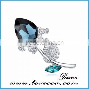 Top wholesale wedding flower brooch,ladies head brooch with rhinestone