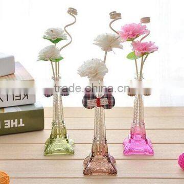 gradient color eiffel tower purple glass vase for home decoration