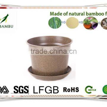 OEM Available No Pollution Antique Bamboo Fiber Flower Pots photo-2