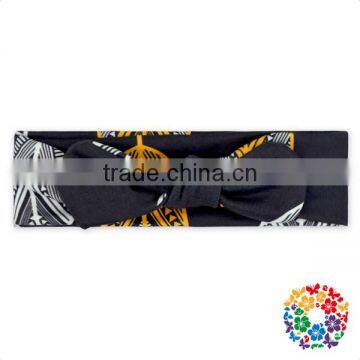 Animal Printed White Elastic Baby Knot Headband photo-3