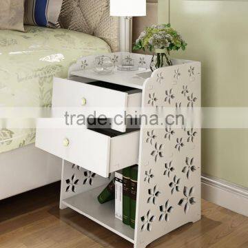 Large Size 2 Drawer Nightstand Modern Jane White Bed End Cabinet Multifunctional Storage Cabinet Bed End Table Waterproof Firepr photo-2