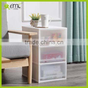 Wholsale Emc 3 Tiers Plastic Drawer Storage Cabinet With Color Print Transparent Storage Box photo-4