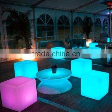 led cube stool/glowing chair with cushion