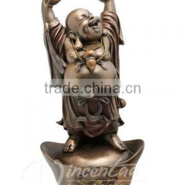 China Factory Direct Sales Religious Bronze Happy Buddha Chinese God Statue photo-4