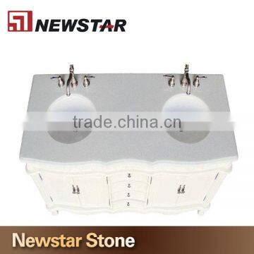 Newstar Crystal White Marble Vanity Top Single Sink Marble Bathroom Marble Solid Surface Counter Top photo-2