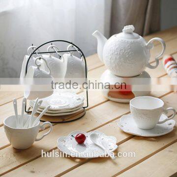 Porcelain Coffee Cup and Saucer Coffee Cup Set with Saucer 7 oz