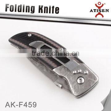 Camping Pocket Knife G10 Handle 3Cr13 Etching Titanium Coating Blade Hunting Folding Knife Tools photo-3