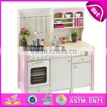 New Design Educational Toys Wooden Children Role Play Kitchen With Accessories W10C280 photo-3