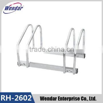 Hot Sale 2 Bike Standing Rack In Public , Galvanized Bicycle Parking Stand, Bike Bicycle Floor Parking Rack Storage Stand