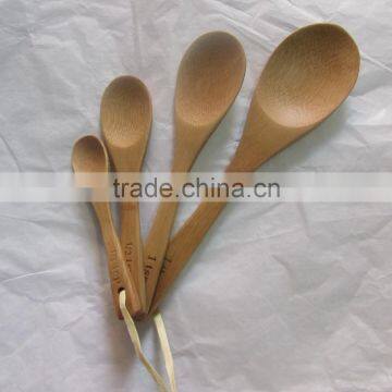 4pcs bamboo measuring spoon