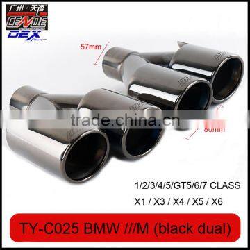 auto tuning ss304 exhaust tips laser M polish for bmw