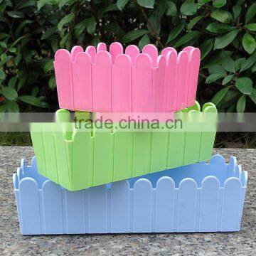 Fence Shaped Plastic Square Flower Pot photo-3