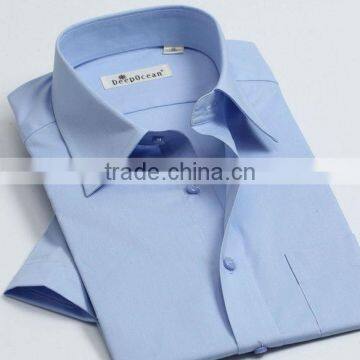 Man's short sleeve shirts dress Blue shirts men