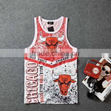 Dri fit sportswear custom made sublimation mens tank top