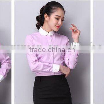 Latest Design Fashion Blouse Cotton Yarn Dyed Shirt Business Women Blouse photo-2