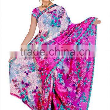 Designer Printed Saree With Blouse