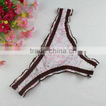 Stock 2016 Sale Beige Pink Flower Women Underwear Thongs Ladies Briefs Factory Direct Wholesale Sey Cute Cotton Women's Panties photo-3