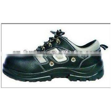 hot sale double density PU sole safety shoes split leather