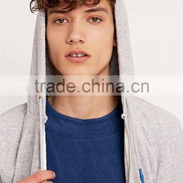Thin Hoodie With String Blank Pullover Grey Wholesale Plain Zip Hoodies photo-4