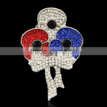 Unique tree shape tie brooch colorful rhinstone brooch pins yiwu factory directly sale brooch pins