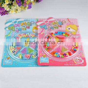 Cartoon Cardboard Pack Diy Beads Set for Children Toys Gifts Various Plastic Beads Mix for Kids Educational Gifts Toys