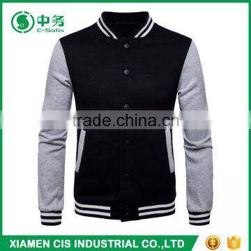 New Design European Style School Red Black Cotton Fleece Varsity Jacket for Men photo-5