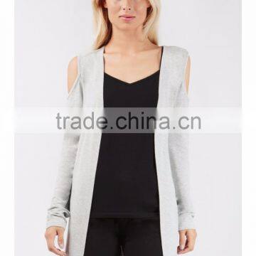 Cold Shoulder Draped Sexy Knitwear Custom Knitted Sweaters China Supplier photo-2