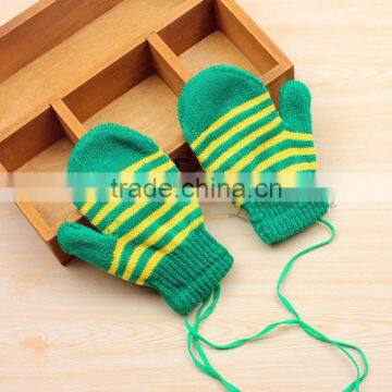 TC13027 2016 New Fashion String Knit Kids Mitten Cheap Winter Warm Fingerless Kid Gloves Wholesale photo-2