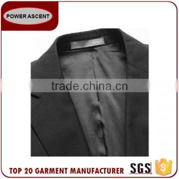 2017 Wholesale Custom Classic Style Regular Fit 2 Button Black Mens Suit photo-3