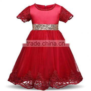 Girls Short Sleeved Wedding Dress Big Bow Dress Lace Wedding Dress Bridal photo-2