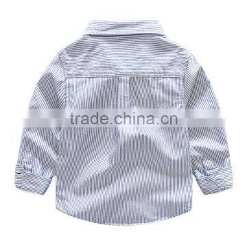 S33459W 2017 Kids Fashion Baby Boy Clothes Autumn Striped Embroidery Blouse photo-2