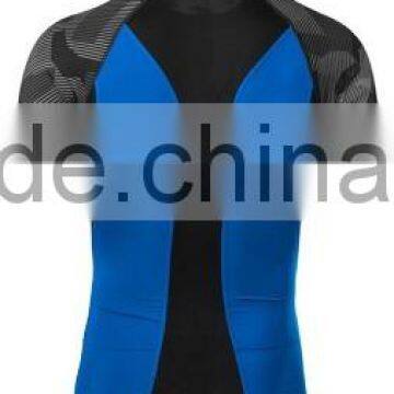 Polyester Gym Mens Spider Print Slim Fit Quick Dry Short Sleeve Blank Training T Shirt photo-5