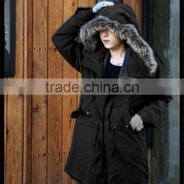 2016 New Design Vogue European Style Fishtail Military Fur Parka Designer Men Winter Coat photo-4