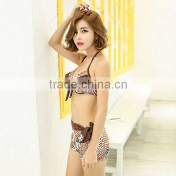 Custom Sexy Women's Patchwork Swimwear Bandeau Bikini Set Swimsuit photo-4