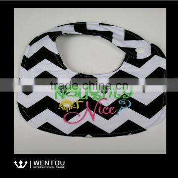 Wholesale Chevron Monogram Seersucker Bib photo-3