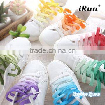 Colorful Rainbow Gradient Shoe Laces~Rainbow Color Tie Dye Laces~Fat Tubular Shoelaces~7 Colors~Accept Custom