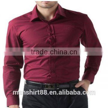 2016 New Wholesale Plain Color Slim Fit Long Sleeve Custom Men's Formal Dress Shirt photo-6