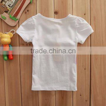 Kids Girls Round Neck t Shirt With Cartoon photo-2