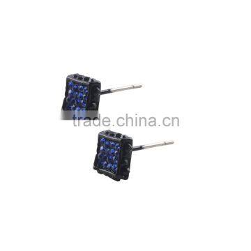 Customized Various Size Unisex Simple Fashion Designs Diamond Hiphop Earrings Wholesale photo-3