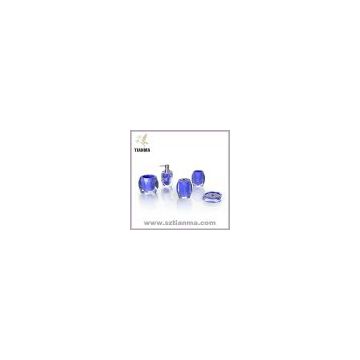 Blue Acrylic Resin Bathroom Accessories Sets