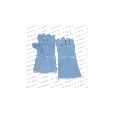Safety Welding Full Cow Split Leather Gloves With Kevlar