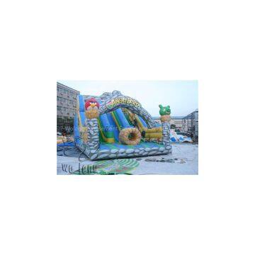 huge inflatable trampoline slope slide, inflatable slip n slide, inflatable sliding games