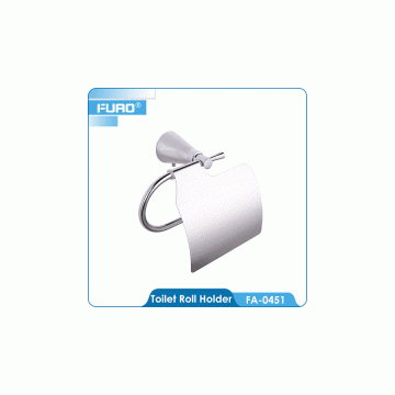 Wall mounted toilet paper roll holder