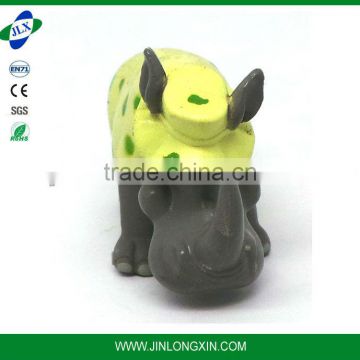 Plastic toys Cartoon toy Plastic Rhino Wearing a hat rhino toys