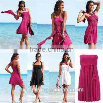 women wrap beach dress/sh wi fashionable 12 color summer beach dress