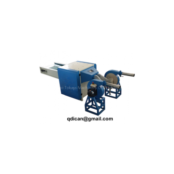 Fiber opening and pillow filling machine with 2 nozzles
