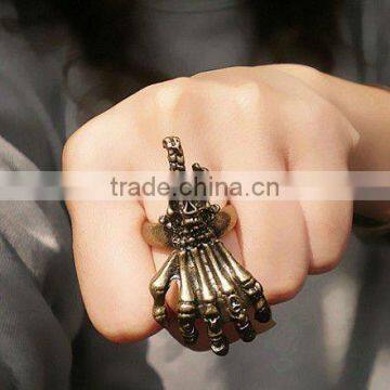 2012 Personality Skull Head Ghost Hand Punk Open Ring