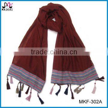 High fashion women's national style cotton scarf