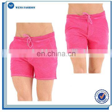 New Cotton Casual Plain Dyed Womens Sports Shorts with Straps